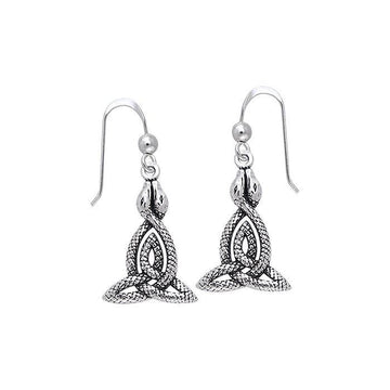 Celtic Knotwork Snake Earrings TER510 - Jewelry